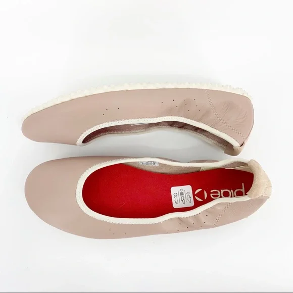 Plae Crosby Dusty Rose Ballet Flats - packable leather minimalist shoes - Picture 1 of 8